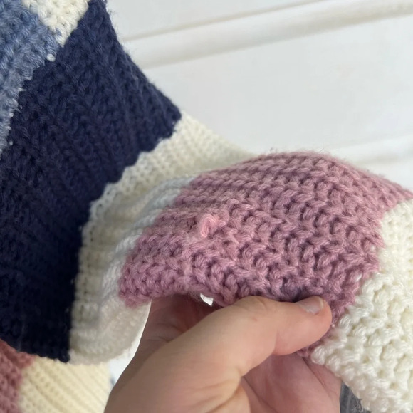 SOLUTION Woman’s Multicolor Soft Acrylic Knitted Fall Sweater Size Small - Picture 5 of 10